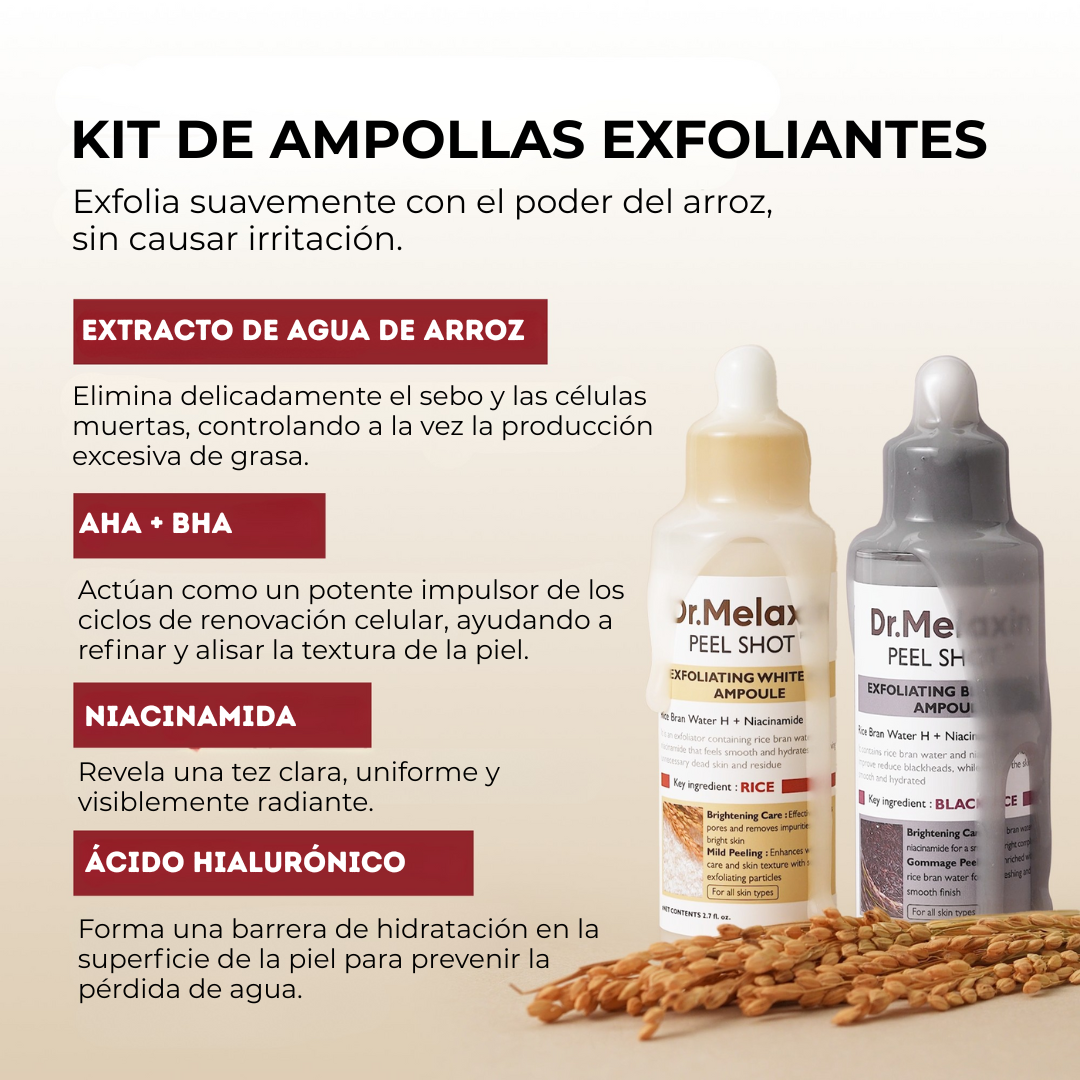 Kit Exfoliante de Arroz para una Piel Luminosa